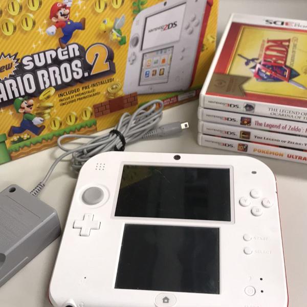 nintendo 2ds +5 jogos