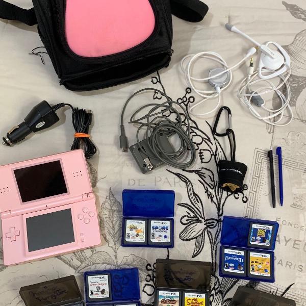nintendo ds lite rosa claro