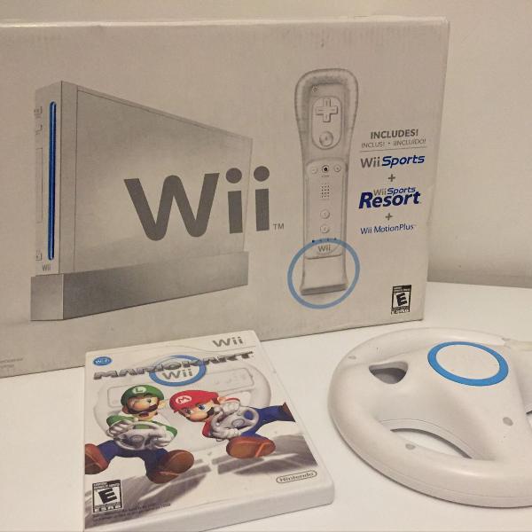 nintendo wii + mario kart Wii