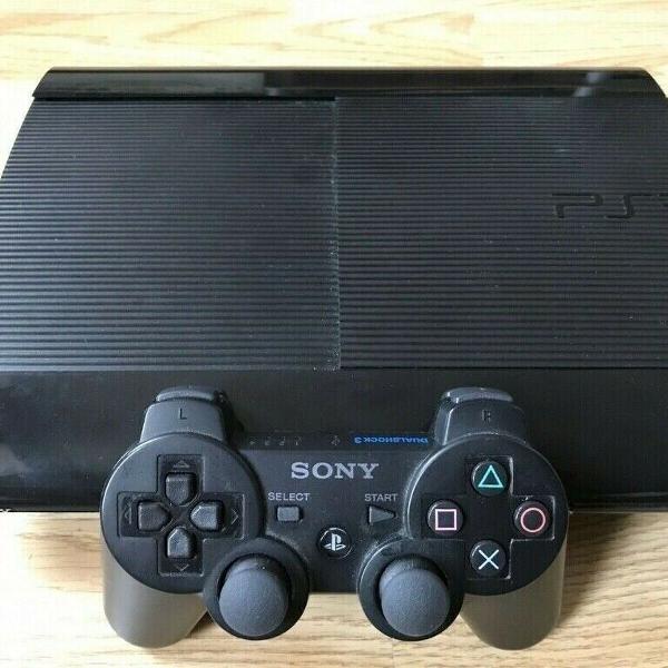 ps3 super slim 500gb bloqueado + 52 jogos