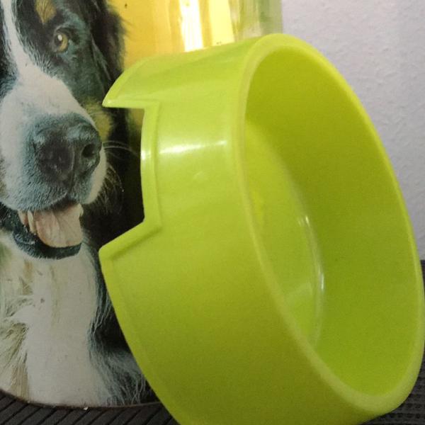 tigela pote comida cães verde plástico grande