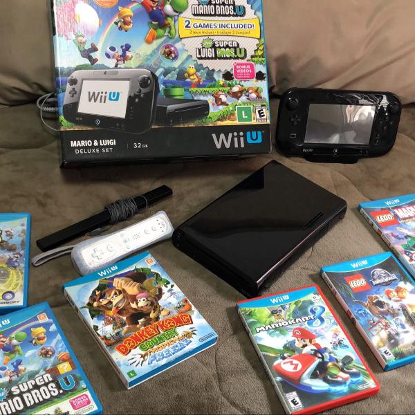 wii u deluxe set com jogos