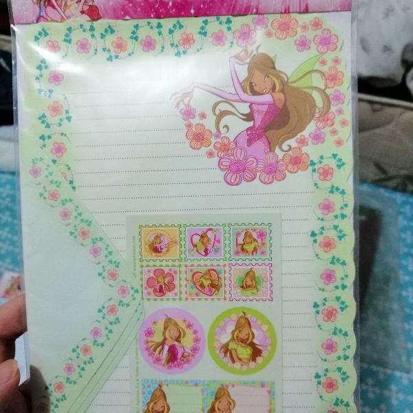 4 kits papel de carta clube das winx