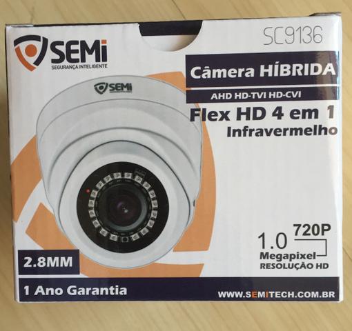Câmera Semi Híbrida Dome 720p 2,8mm Infravermelho 12v