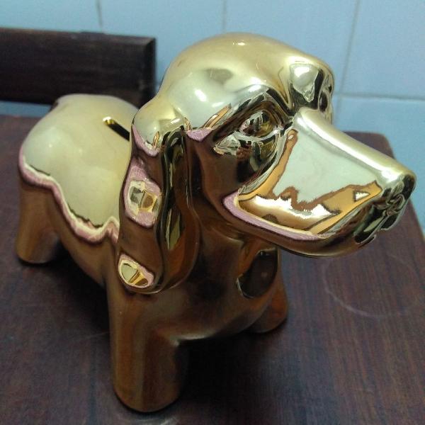 Cofre Cachorro Dourado