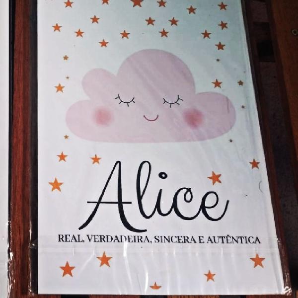Placa Decorativa Alice