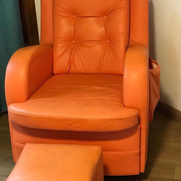 cadeira amamentação de balanço laranja