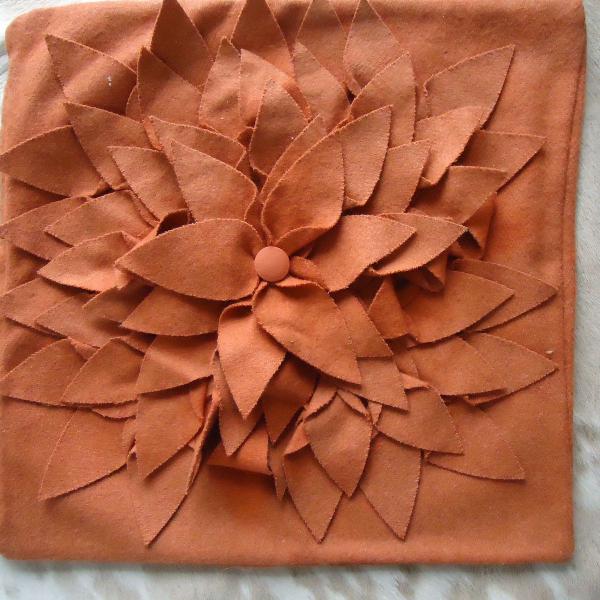 capa de almofada flor de lã