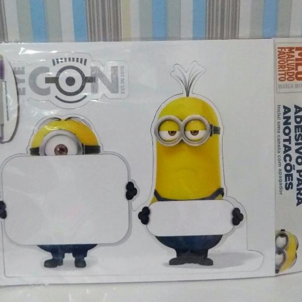 lindo adesivo para anotações - modelo minions