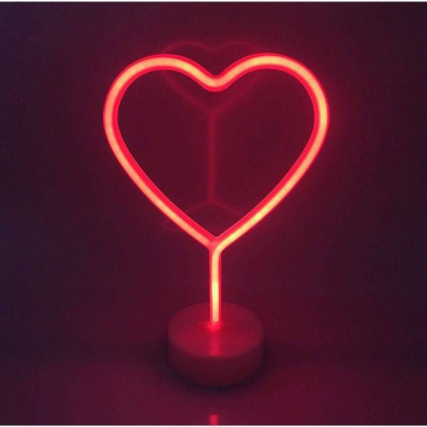 luminária neon de coração