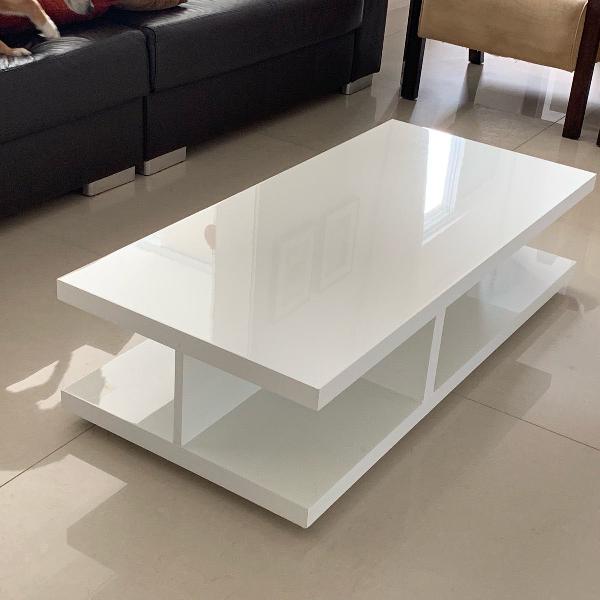 mesa de centro branca laqueada