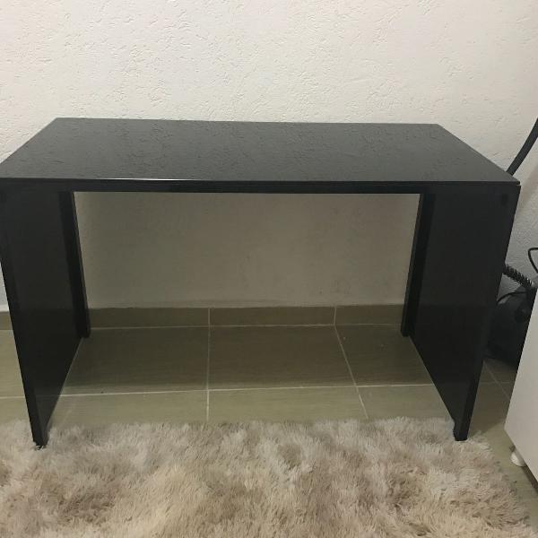 mesa de vidro preta tok stok