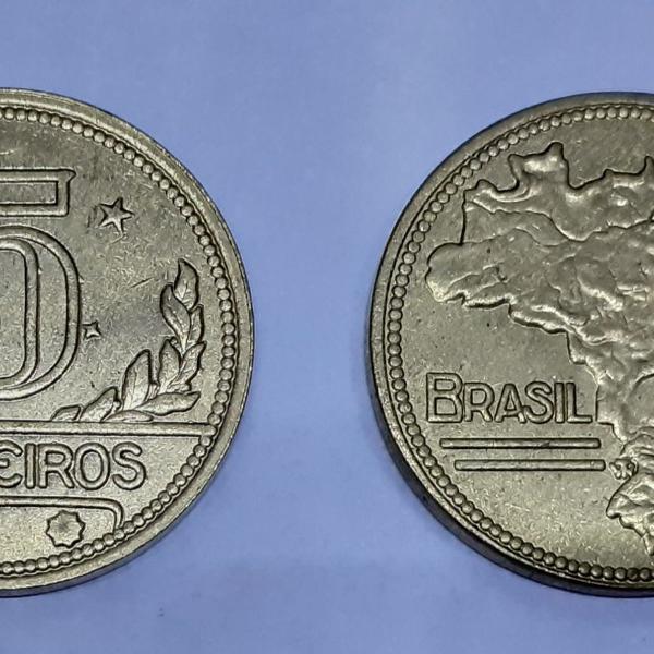 moeda brasil 5 cruzeiros - 1943