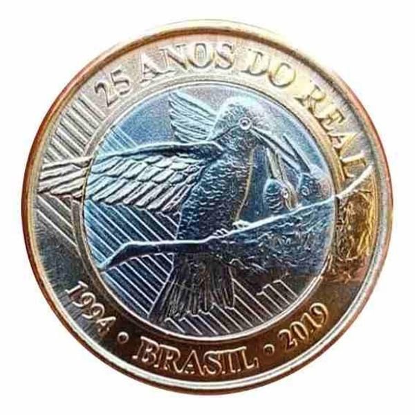 moeda comemorativa 25 anos do real