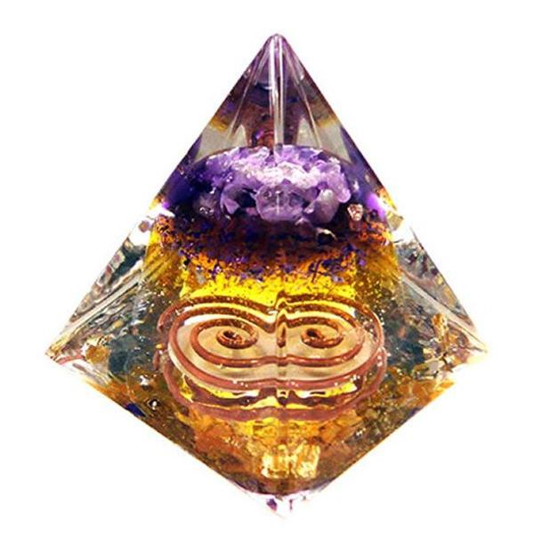 orgonite pirâmide de ouro saint germain (6cm)