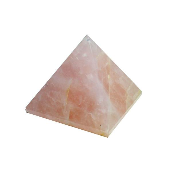 piramide de quartzo rosa 4 x 4 cm