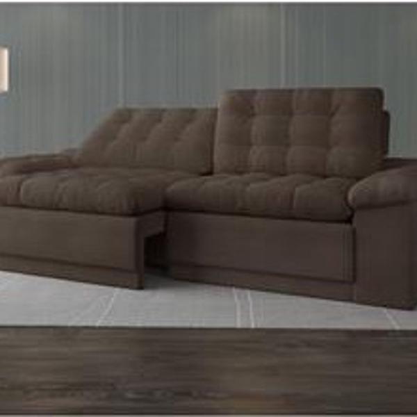 sofá 4 lugares net confort assento retrátil e reclinável