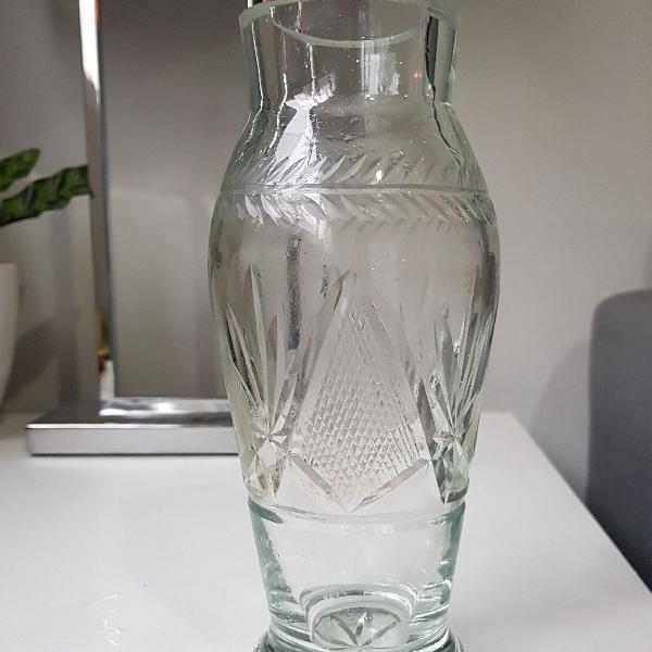 vaso cristal lapidado