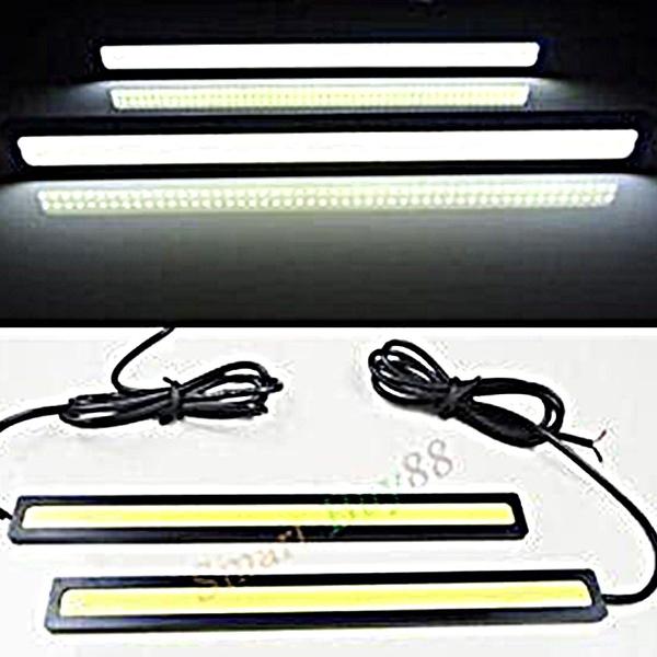 2 leds automotivo branco, alto brilho, 12 volts, 17 cm