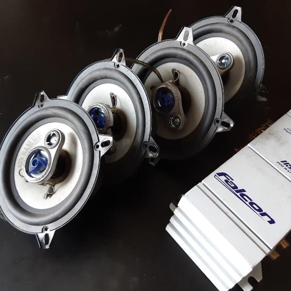 4 falantes sam us + amplificador falcon