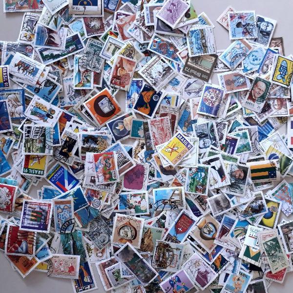 500 selos usados do brasil