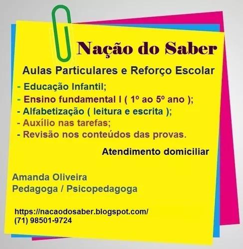 Aulas Particulares E Reforço Escolar