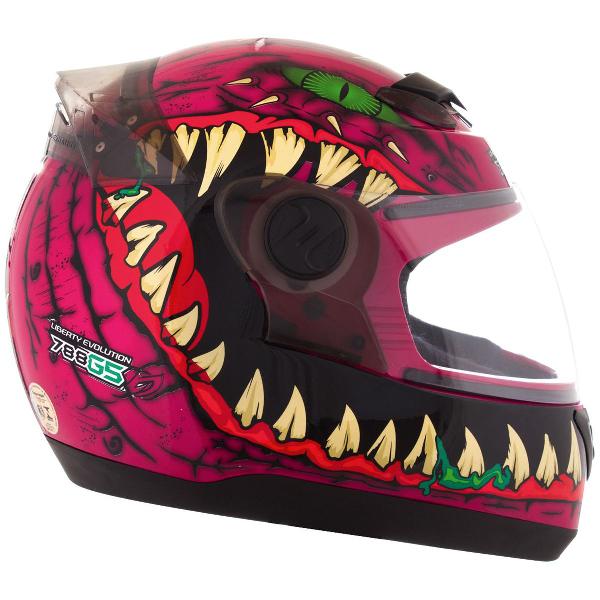 capacete evolution 5g dragon várias cores preto e rosa