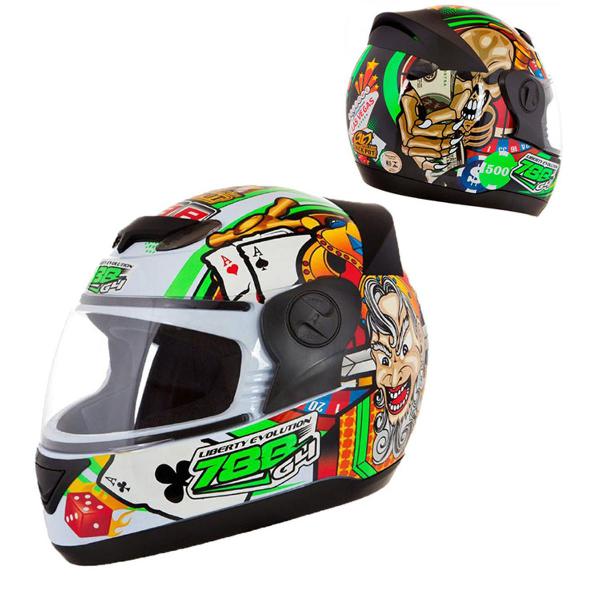 capacete fechado moto motoqueiro viseira de dupla curvatura