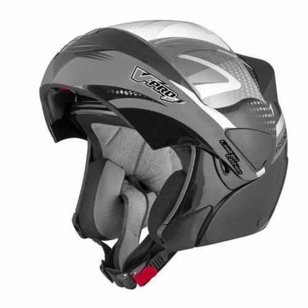 capacete v-pro jet 2 escamoteavel robocop 60 pro tork