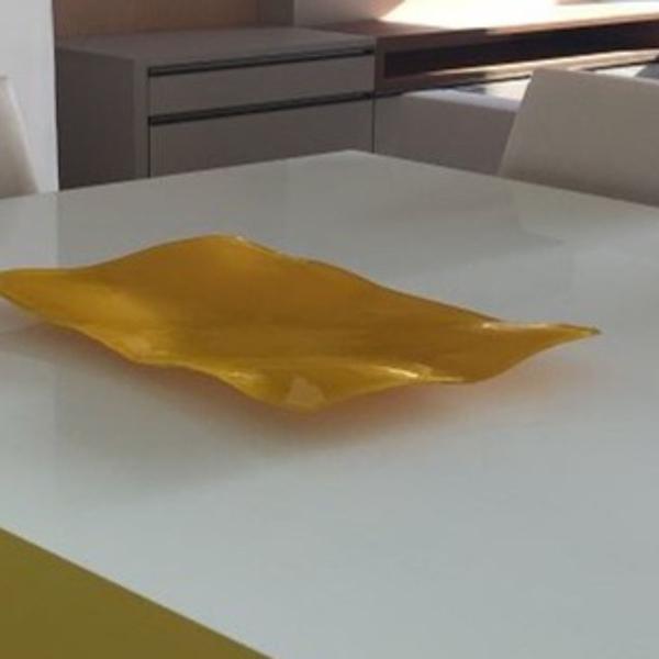 centro de mesa vidro amarelo