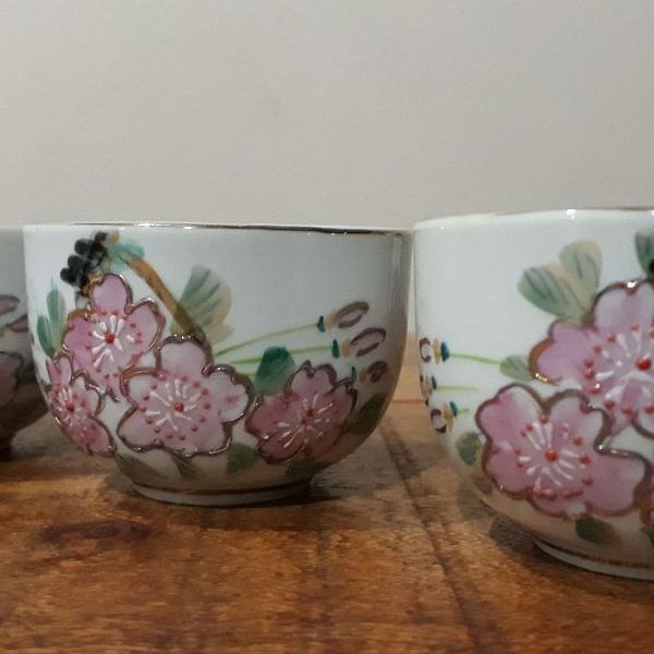 conjunto 6 xícaras japonesas sakura