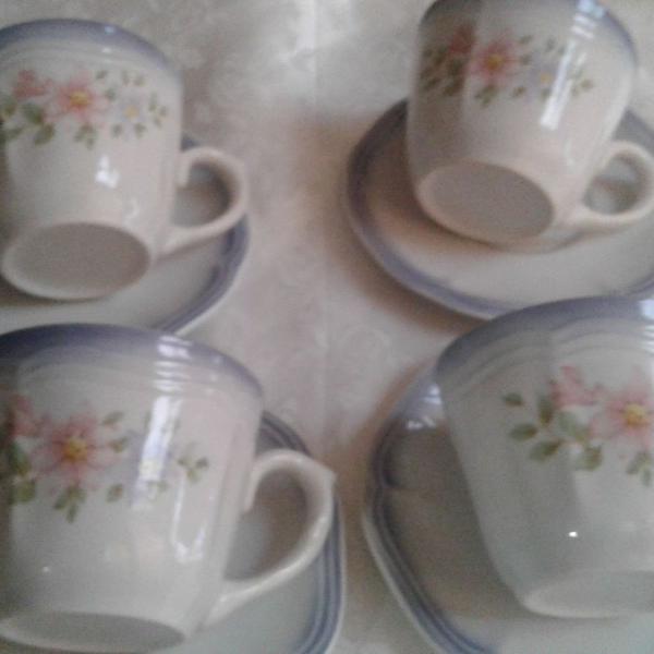 lindo jogo de chá em porcelana oxford