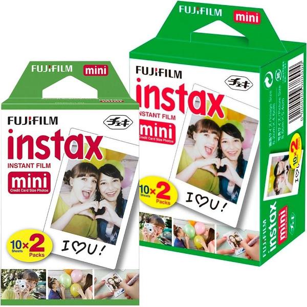 2 filme instantâneo fujifilm instax / 2 pack com 40 fotos