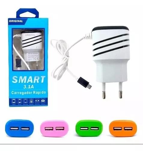 Carregador Smart 3.1a V8 2-usb 25 Unidades Atacado