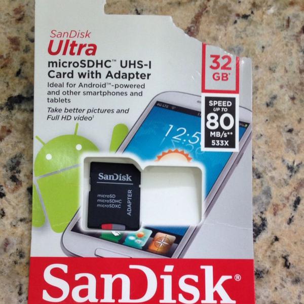 Cartão de memória San disk 32GB