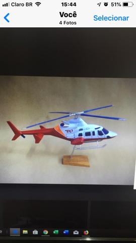 Helicóptero de resina Bell cm