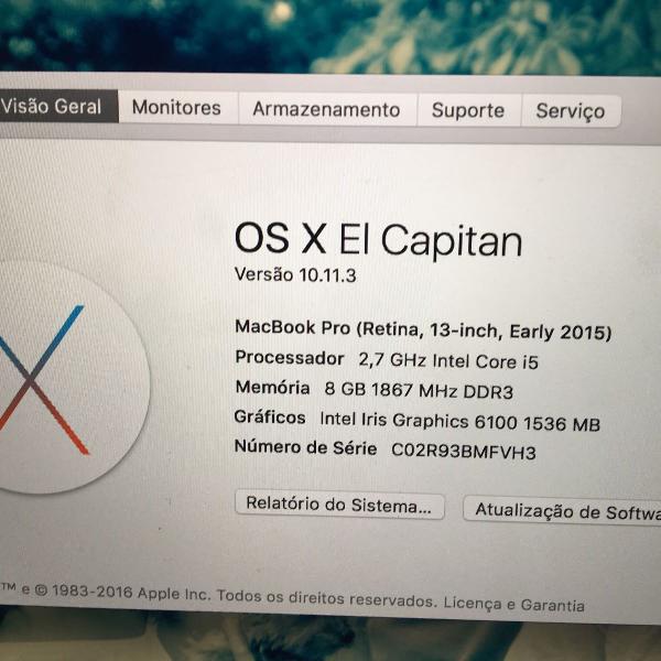 Macbook Pro Retina 13 i5 2016