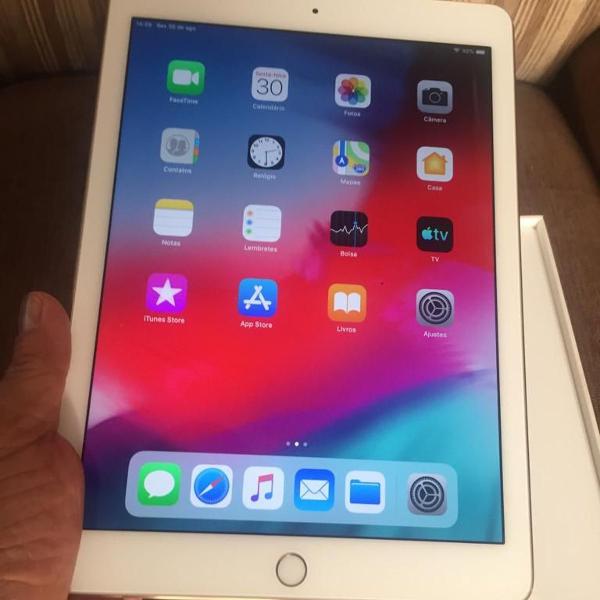 apple ipad air 2 ouro, 4g, na caixa, perfeito, modelo a1567