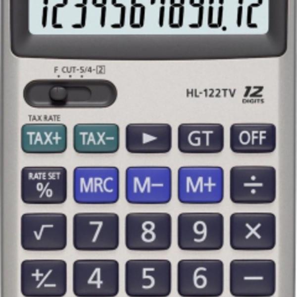 calculadora casio hl-122tv 12 dig portatil dourado