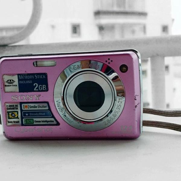 câmera cybershot rosa 12.1 megapixels