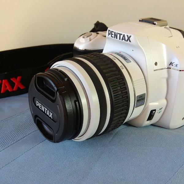 câmera fotográfica digital Pentax K_X SLR branca