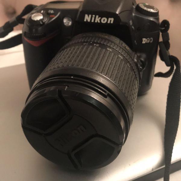 câmera profissional nikon d90 lente 18-105