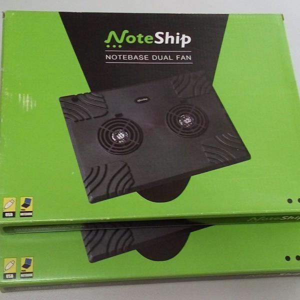 cooler p/ notebook leadership notebase dual fan preto 0795