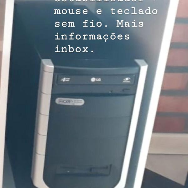 cpu + estabilizador + mouse e teclado