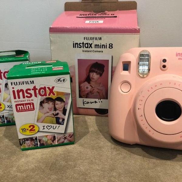 maquina fuji film instax mini 8 rosa bb