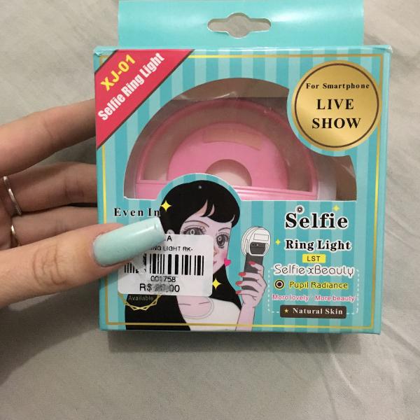 selfie ring light rosa