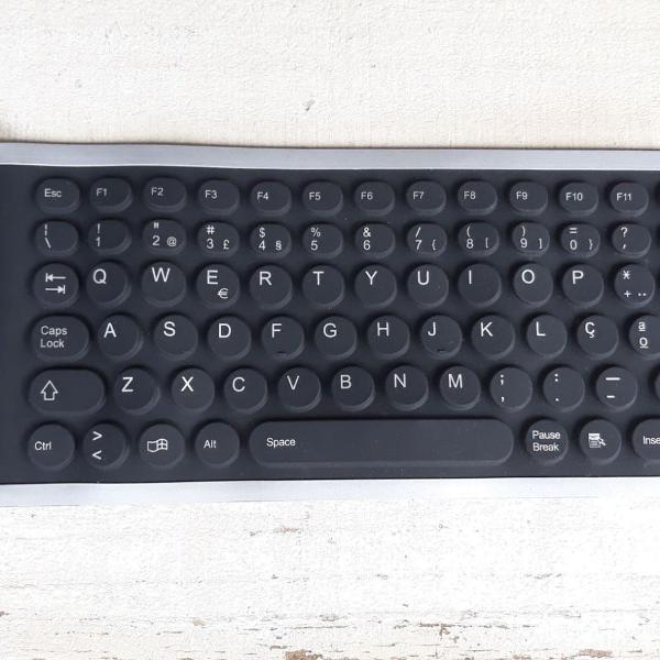 teclado de borracha dobrável
