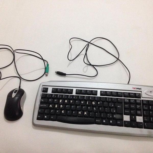 teclado e mouse plugs dim usados bom estado ler tudo r$29