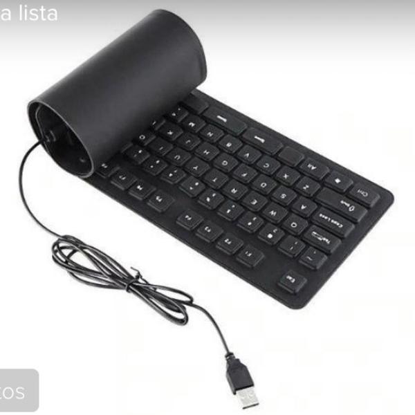 teclado flexível com fio usb