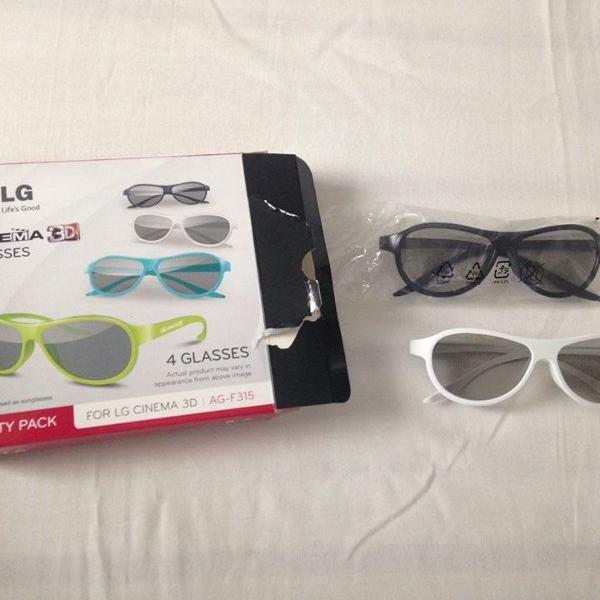 2 oculos lg 3d glasses ag-f315 life´s good ler tudo r$69